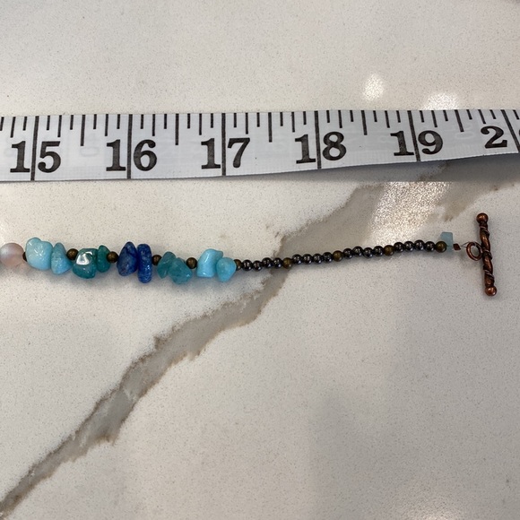 Bronze Bird-on-Branch Pendant -Handmade Beaded Necklace: Hematite, Jasper & more - Picture 15 of 17